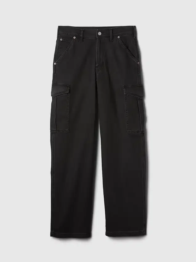 Vaqueros cargo holgados de talle medio estilo años 90