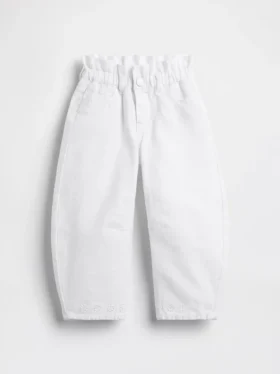 Vaqueros con bajo de ojales y diseño de herradura para Bebé y Niño