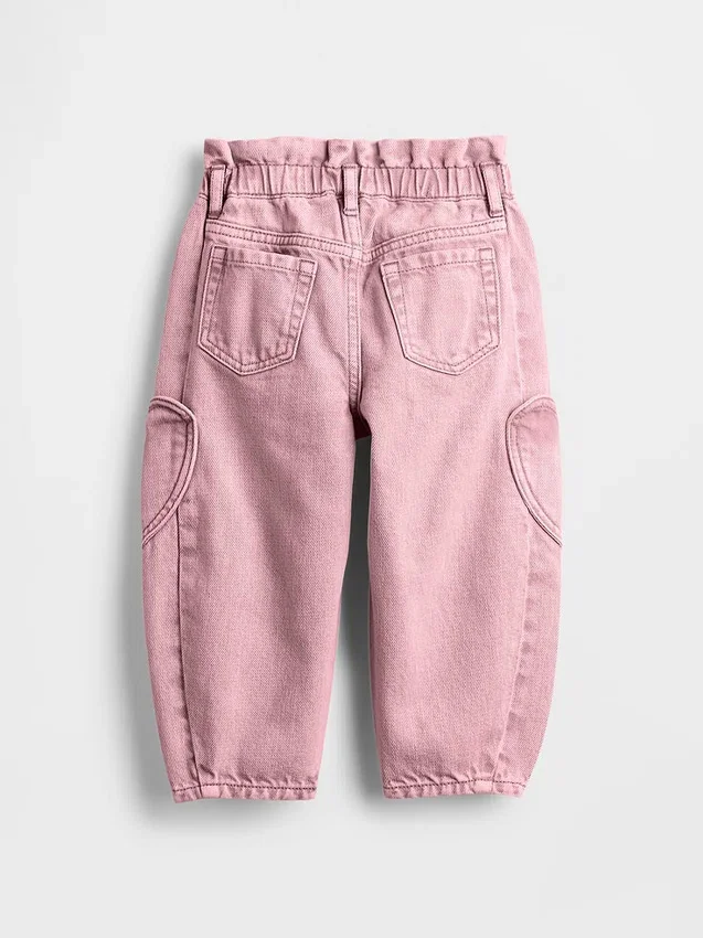 Vaqueros con bolsillo en forma de corazón y diseño de herradura para bebés y niños pequeños
