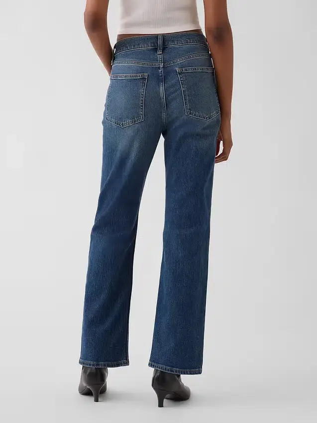 Vaqueros cortos de talle alto, estilo recto y ajustado de los años 90