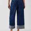 Vaqueros cortos holgados de talle bajo estilo años 90