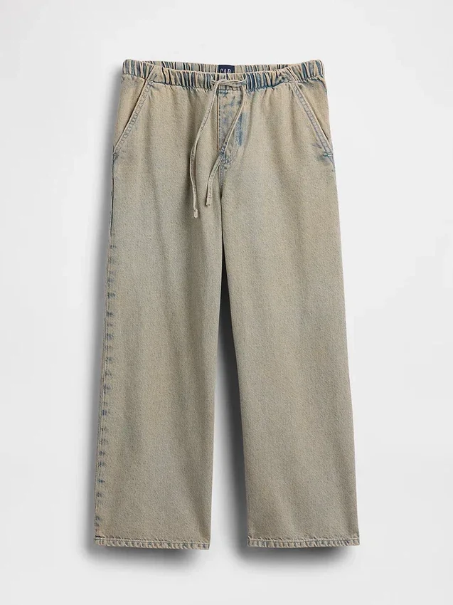 Vaqueros cortos holgados de talle bajo estilo años 90