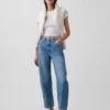 Vaqueros cropped de talle alto