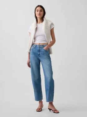 Vaqueros cropped de talle alto