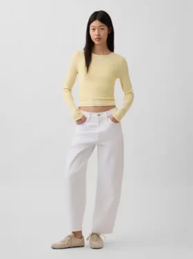 Vaqueros cropped de talle alto