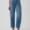 Vaqueros cropped de talle alto