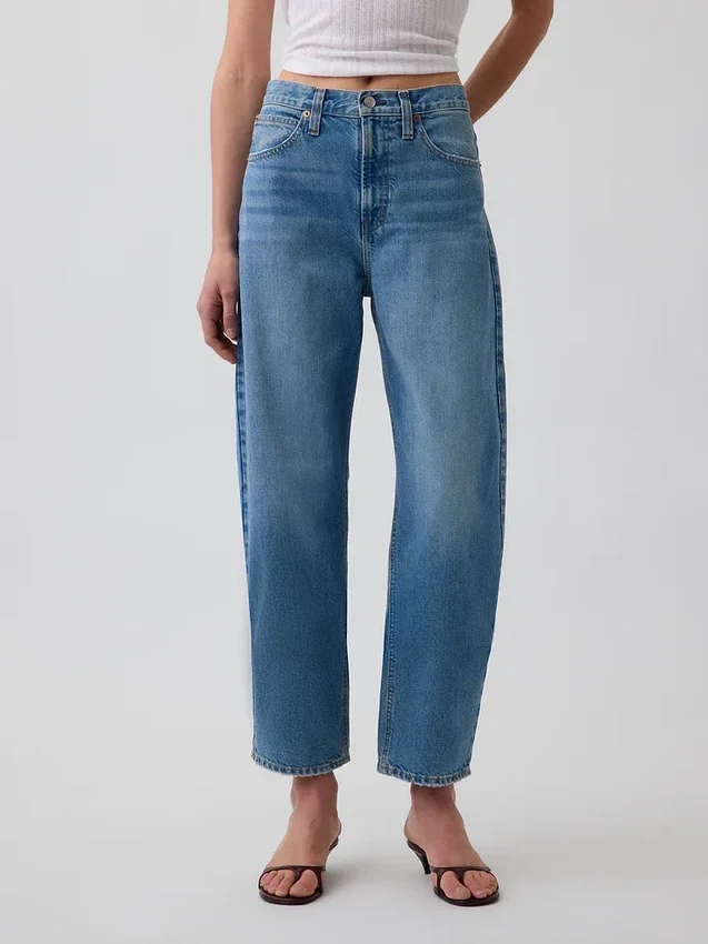 Vaqueros cropped de talle alto