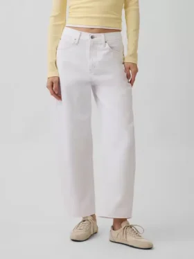Vaqueros cropped de talle alto
