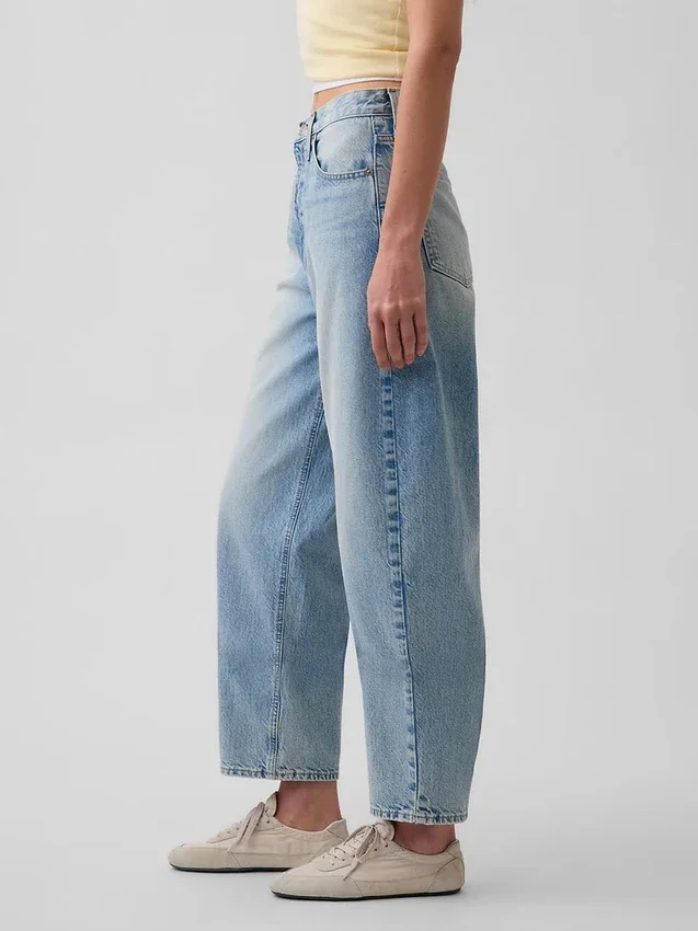 Vaqueros cropped de talle alto