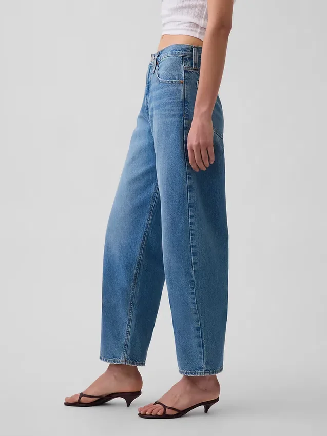 Vaqueros cropped de talle alto