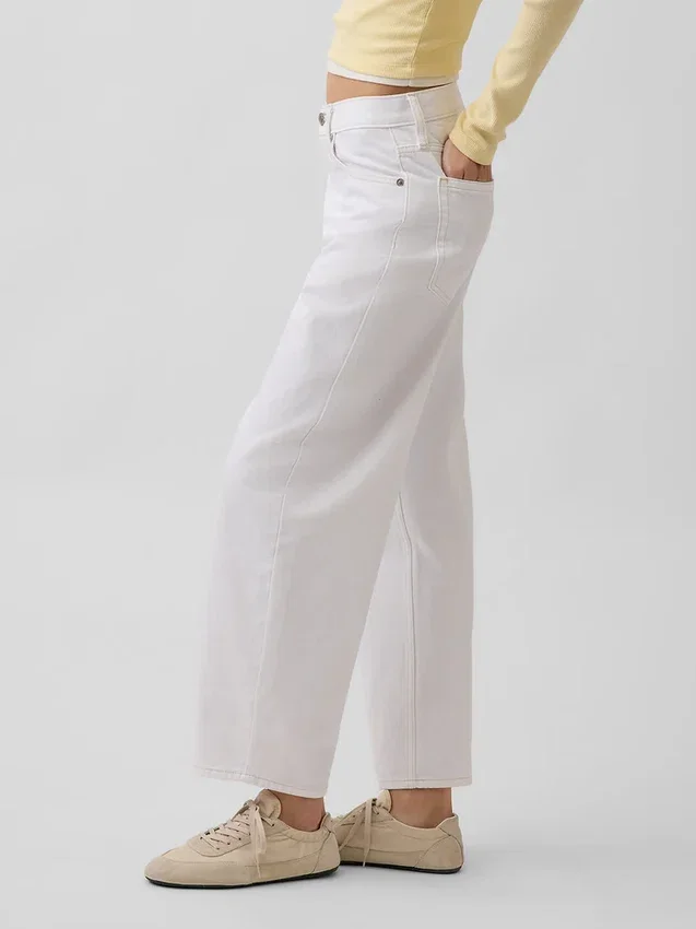Vaqueros cropped de talle alto