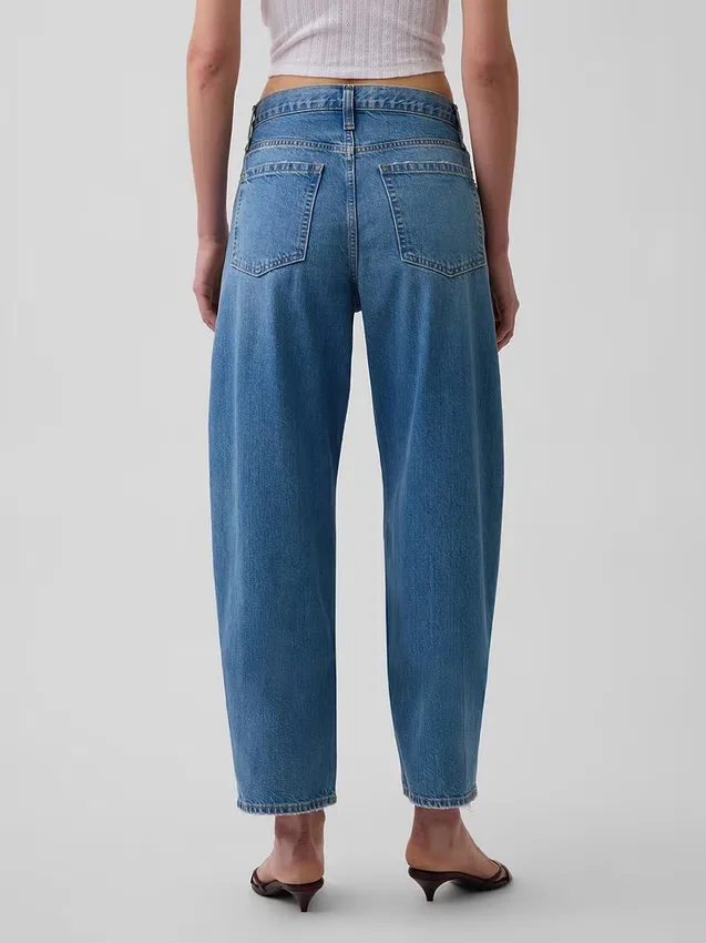 Vaqueros cropped de talle alto