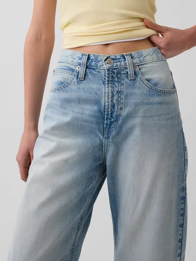 Vaqueros cropped de talle alto