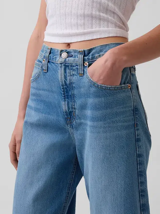 Vaqueros cropped de talle alto
