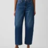 Vaqueros cropped de talle alto y corte acampanado
