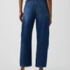 Vaqueros cropped de talle alto y corte acampanado