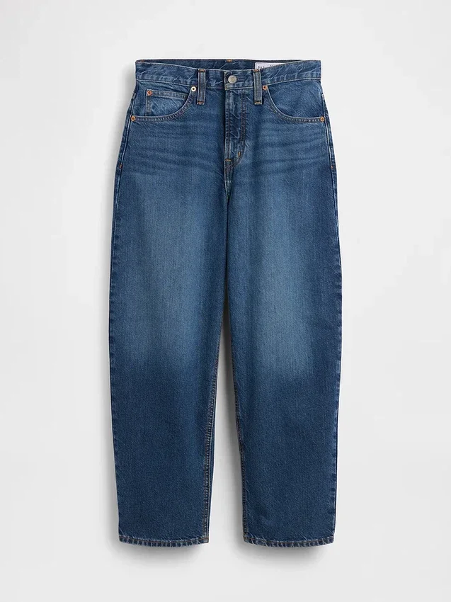 Vaqueros cropped de talle alto y corte acampanado