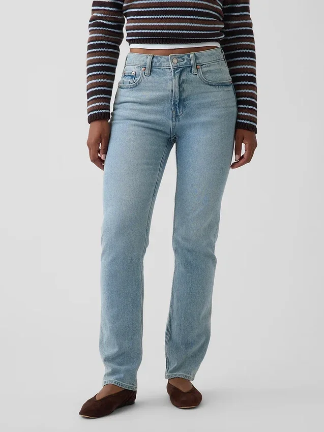 Vaqueros Curvy de talle alto, estilo «90s», ajustados y de corte recto