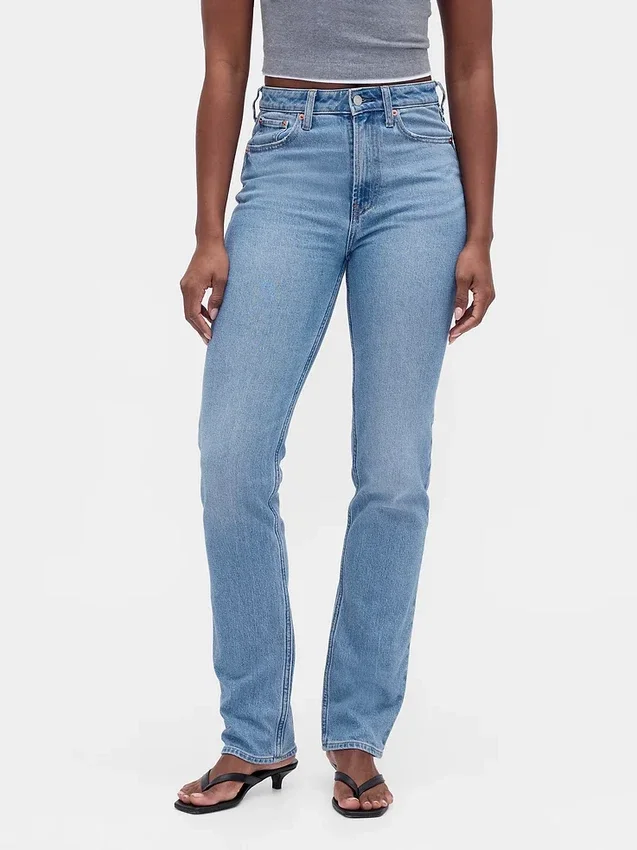 Vaqueros Curvy de talle alto, estilo «90s», ajustados y de corte recto