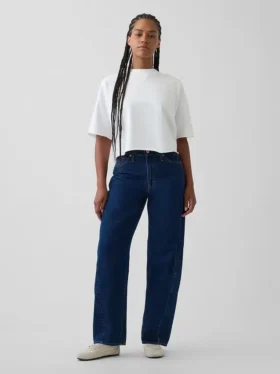 Vaqueros curvy de talle alto y corte recto