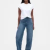 Vaqueros curvy de talle alto y corte recto