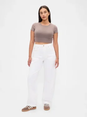 Vaqueros curvy de talle alto y corte recto