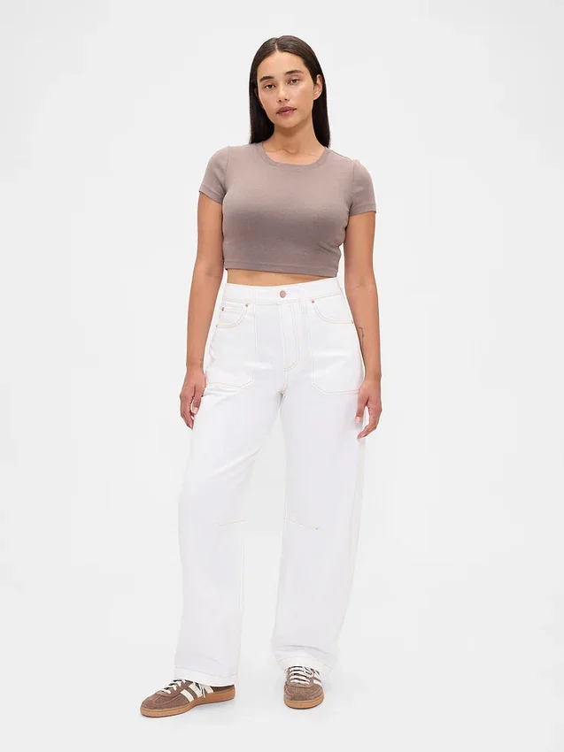 Vaqueros curvy de talle alto y corte recto