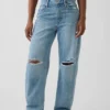 Vaqueros curvy de talle alto y corte recto