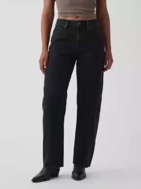 Vaqueros curvy de talle alto y corte recto
