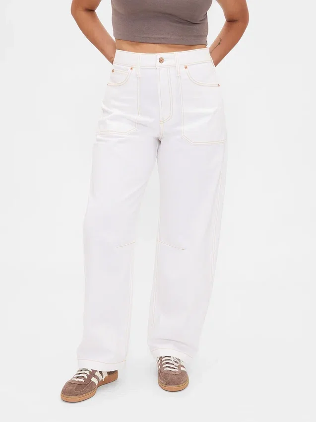Vaqueros curvy de talle alto y corte recto