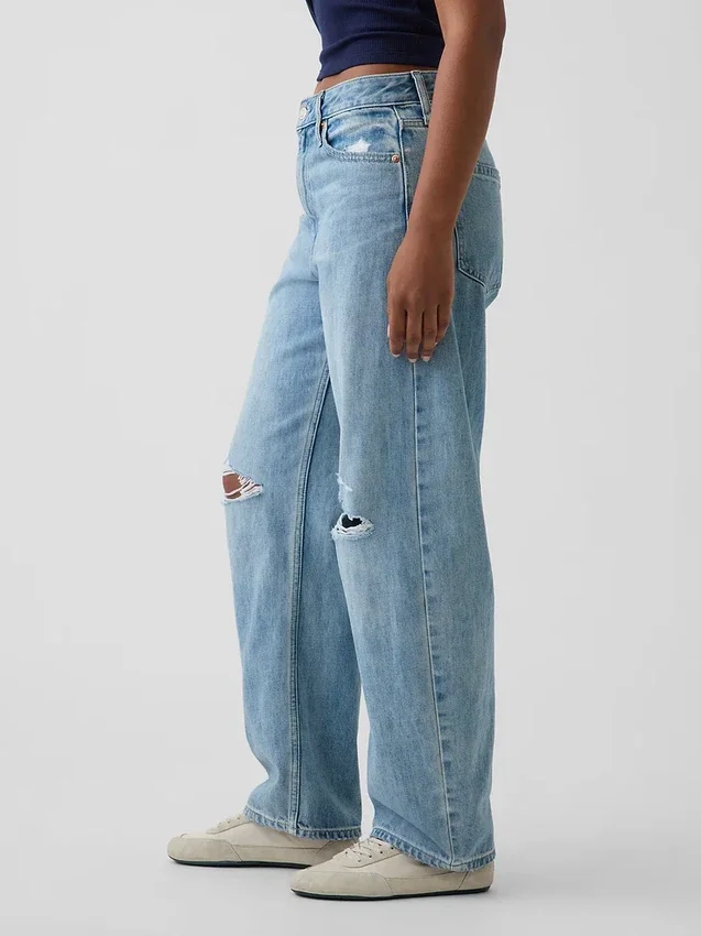 Vaqueros curvy de talle alto y corte recto