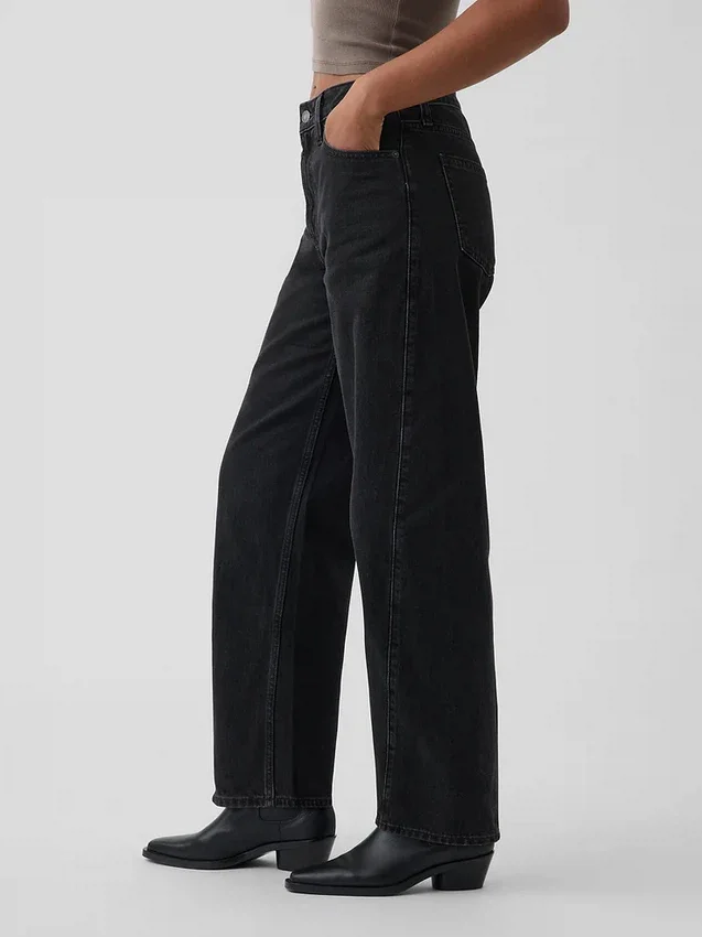 Vaqueros curvy de talle alto y corte recto