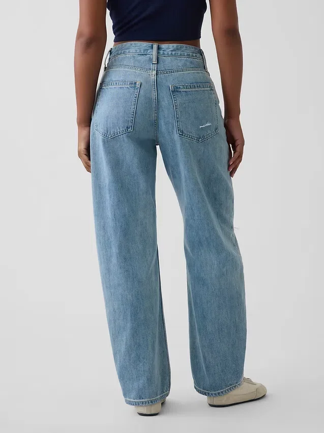 Vaqueros curvy de talle alto y corte recto