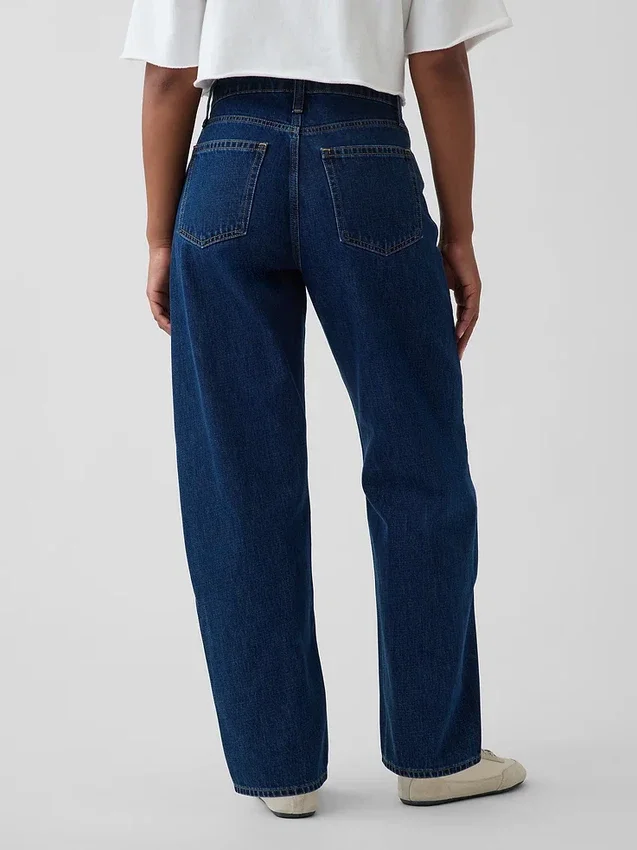 Vaqueros curvy de talle alto y corte recto