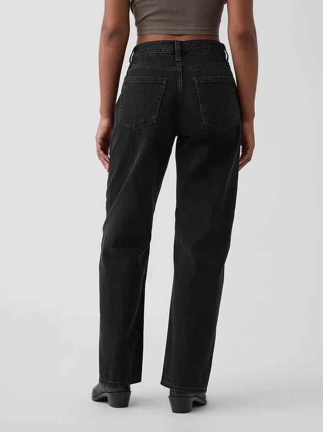Vaqueros curvy de talle alto y corte recto