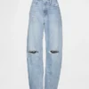 Vaqueros curvy de talle alto y corte recto