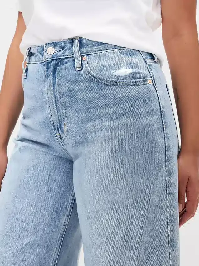 Vaqueros curvy de talle alto y corte recto