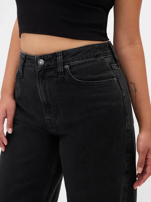 Vaqueros curvy de talle alto y corte recto