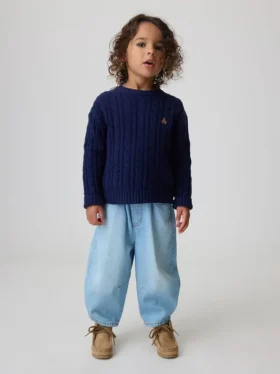 Vaqueros de corte cilíndrico sin cremallera para bebés y niños pequeños