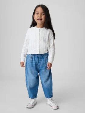 Vaqueros de corte cilíndrico sin cremallera para bebés y niños pequeños