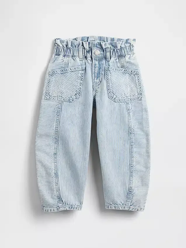Vaqueros de denim a rayas con diseño de herradura para Bebé y Niño