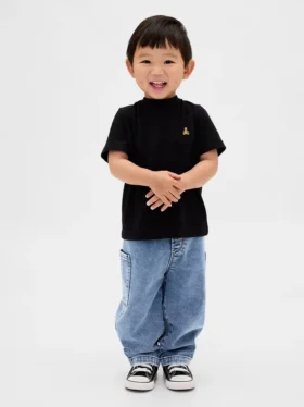 Vaqueros de punto de corte recto para bebés y niños pequeños