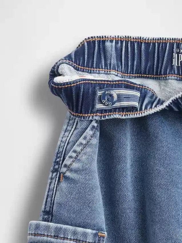 Vaqueros de punto de corte recto para bebés y niños pequeños