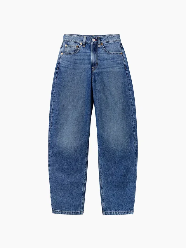 Vaqueros de talle alto con corte arqueado de GAP × Victoria Beckham