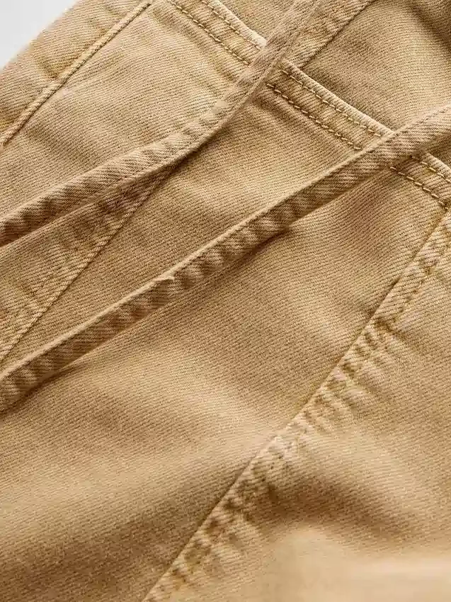 Vaqueros de talle bajo, holgados, estilo de los 90, con microcinturón