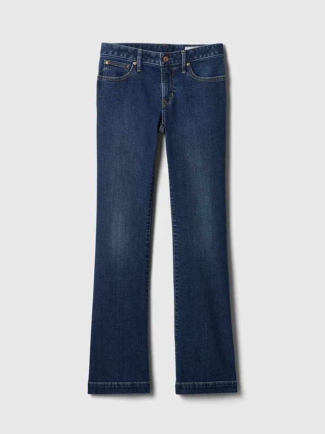 Vaqueros de talle bajo, largos y ajustados