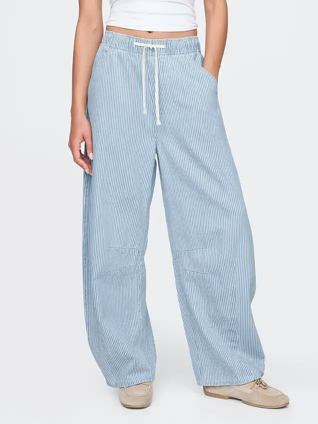 Vaqueros «Easy Horseshoe» de talle medio, con rayas y tejido denim ultrasuave