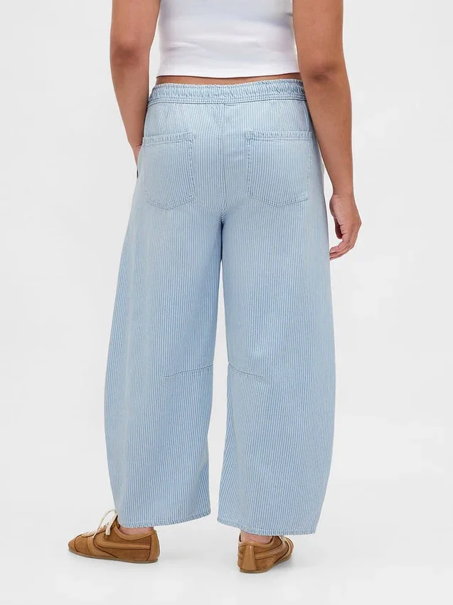 Vaqueros «Easy Horseshoe» de talle medio, con rayas y tejido denim ultrasuave