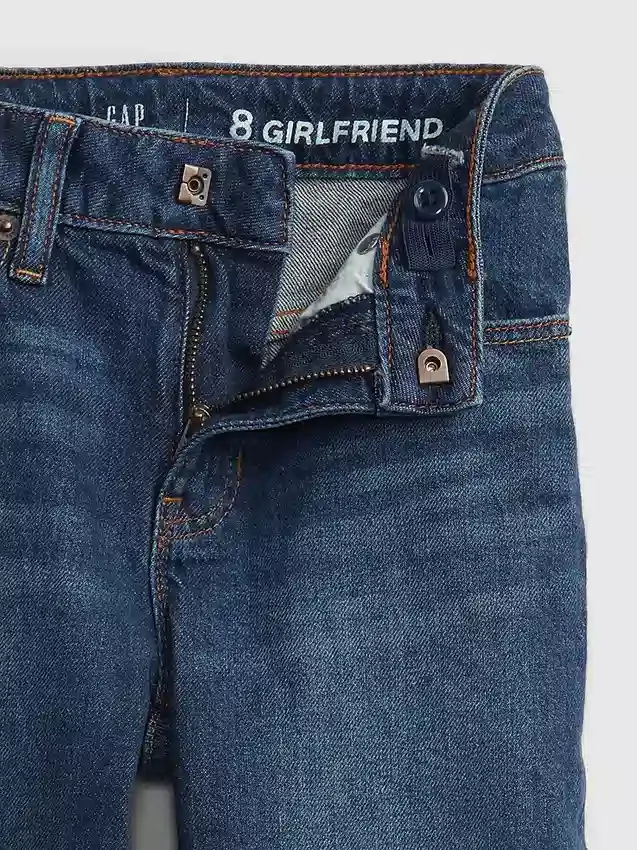 Vaqueros «girlfriend» de talle medio para niña