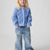 Vaqueros holgados con mariposa para bebés y niños pequeños